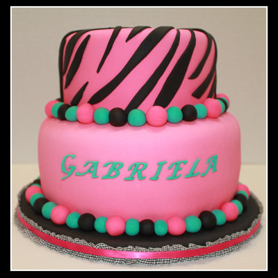 Zebra Birthday Cake