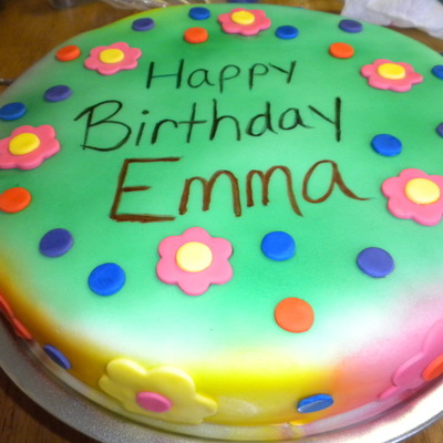 Emma's Tye Dye Garden Cake