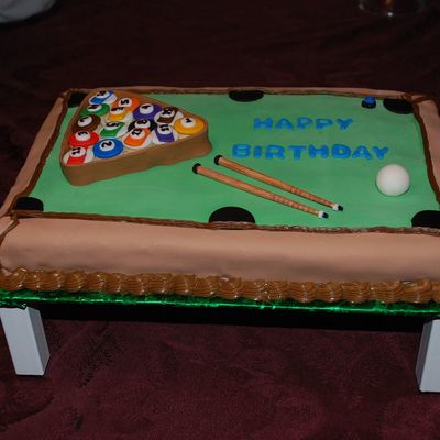 Pool Table Cake 3-27-09