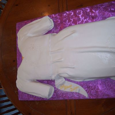 Daughter's Christening Gown Replica Cake