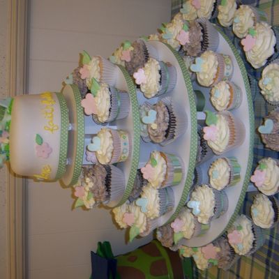 Turtle Cupcake Tower