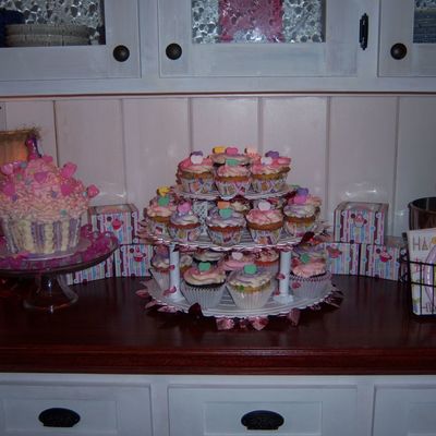 Cupcake Cake And Cupcake Tower For First Birthday