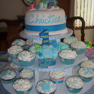 Blues Clues Birthday Cake And Cupcake Tower