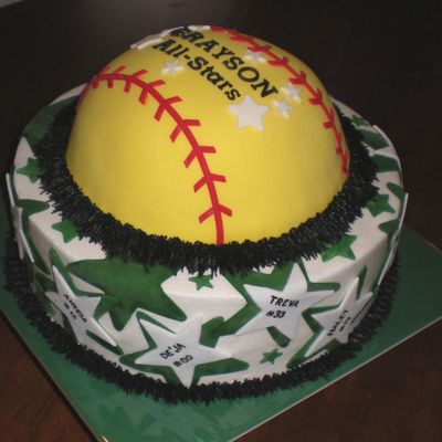 Girls All-Star Softball Cake