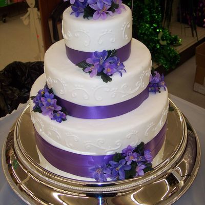 Purple Ribbon Cake