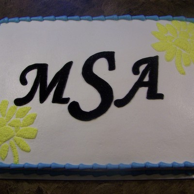 Initial Bridal Shower Cake