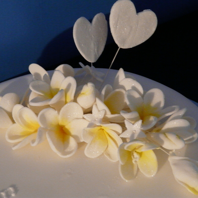 Frangipani Engagement Cake