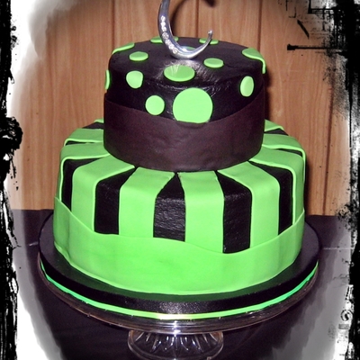 Black And Apple Green Wedding