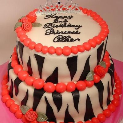 Zebra Stripe Birthday Cake