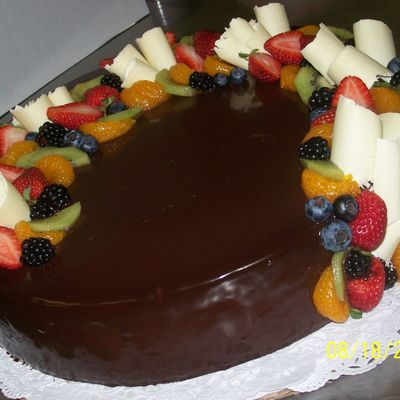 Fruit And Chocolate Curls Cascade