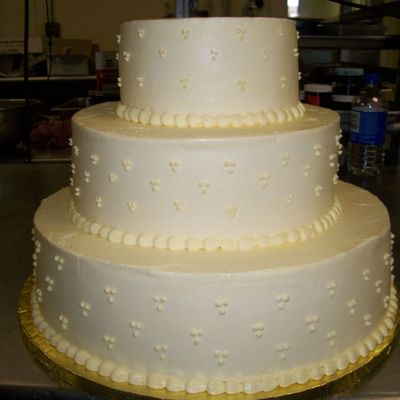 Swiss Dot Wedding Cake