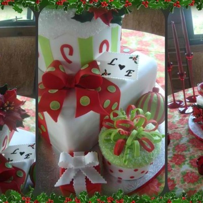 Christmas Wedding Cake