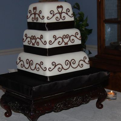 My First (And Probably Last!) Wedding Cake!