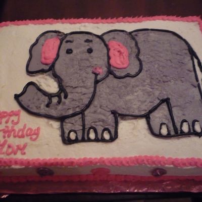 Elephant Birthday Cake