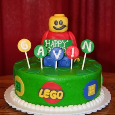 Lego Themed Birthday Cake