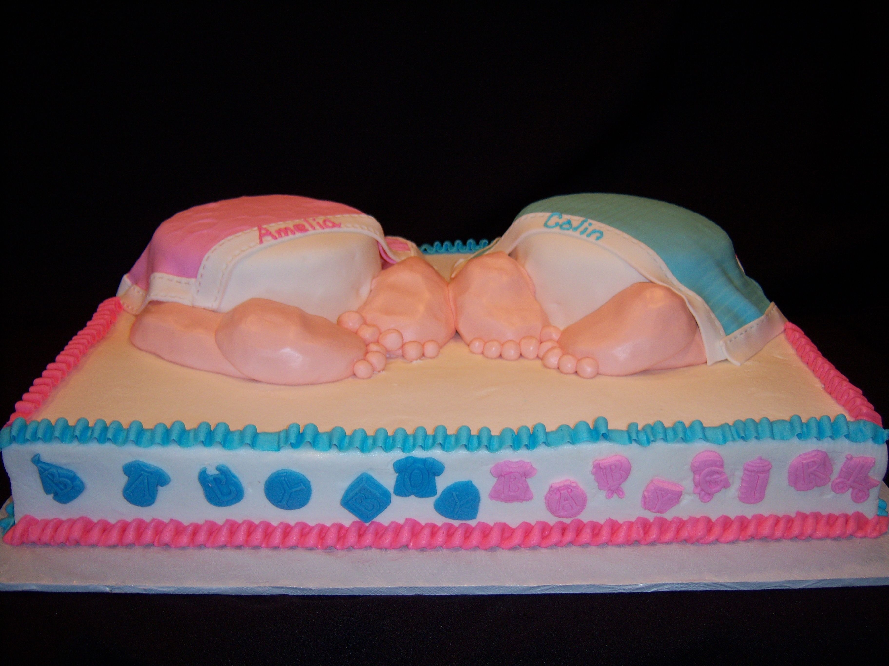 Baby Butt Shower Cake