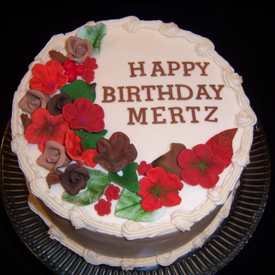 Fall Flower Birthday Cake