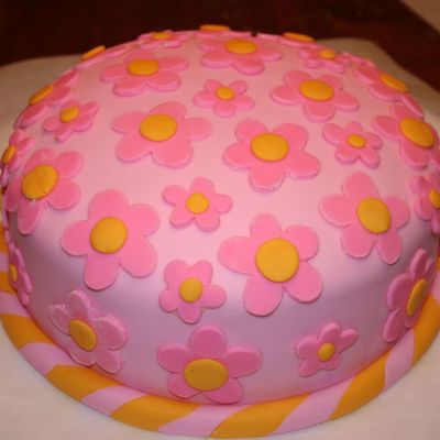 Pink Flower Cake