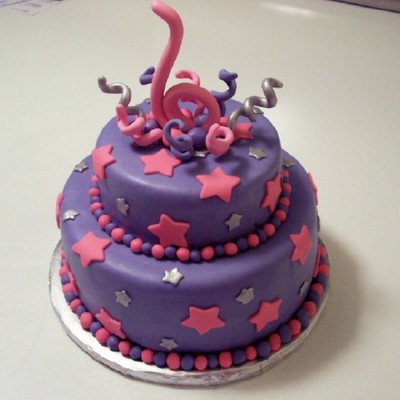 Pink & Purple Star Cake