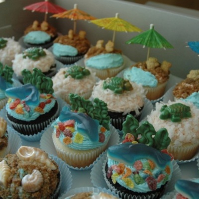 Beach Cupcakes