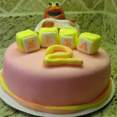 Elmo Birthday Cake For A Two Year Old Girl.