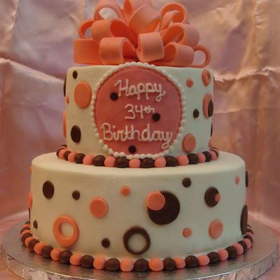 Pink & Brown Polka Dot