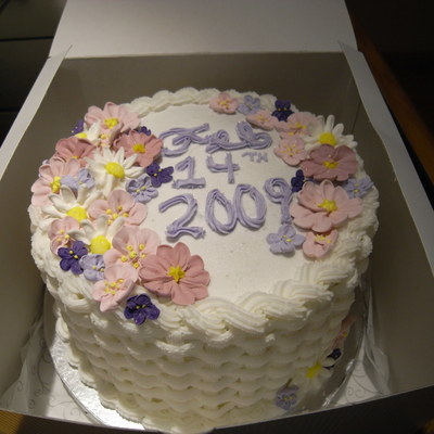 Shower Cake For Valentine's Day Wedding