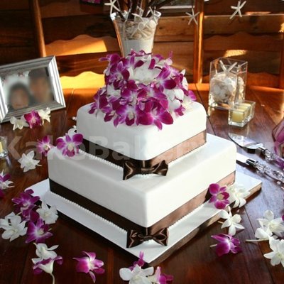 Orchid Wedding Cake