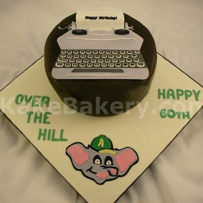 Typewritter Birthday Cake