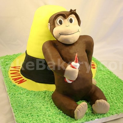 Curious George 3D Birthday Cake