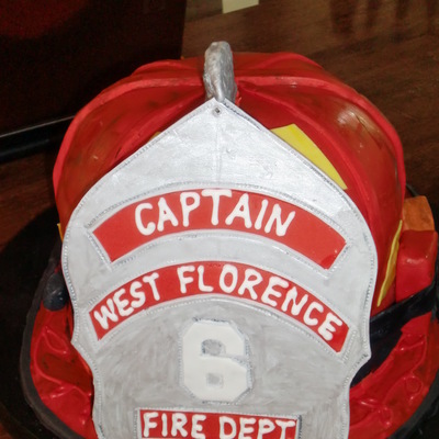 Fireman Helmet Groom's Cake