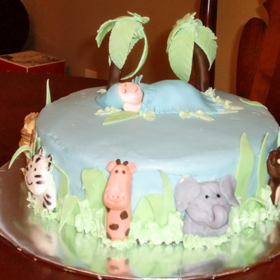 Jungle Baby Shower Cake