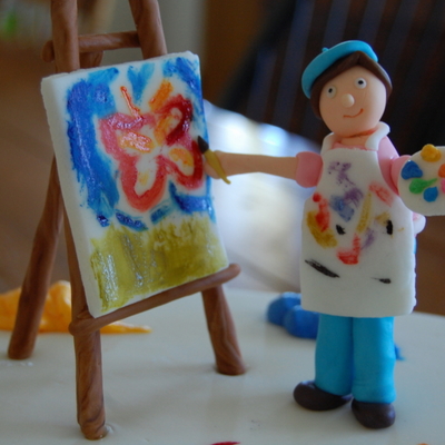 Artist Palette Birthday Cake