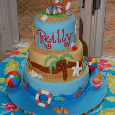 Beach Theme Baby Shower Cake