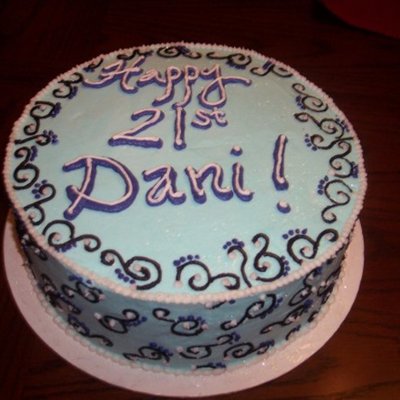 Blue & Purple Birthday Cake