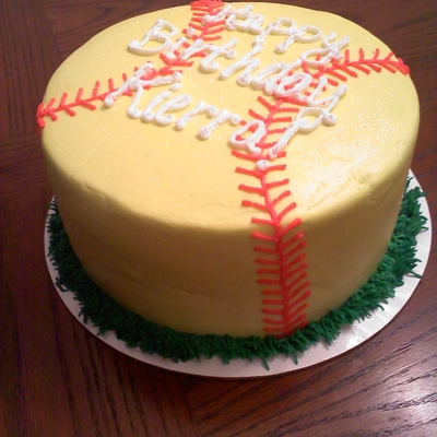 Softball Birthday Cake