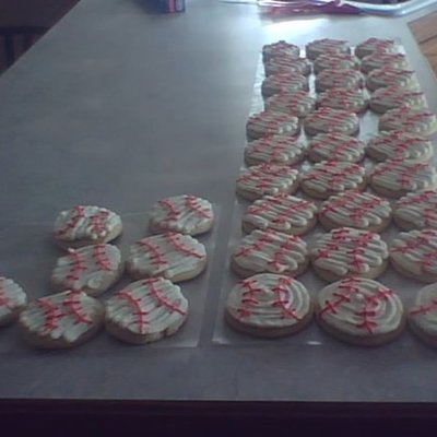 Baseball Sugar Cookies