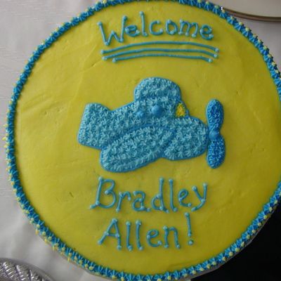 Baby Shower Airplane Cake
