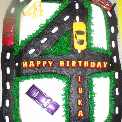 Hot Wheel's Birthday Cake