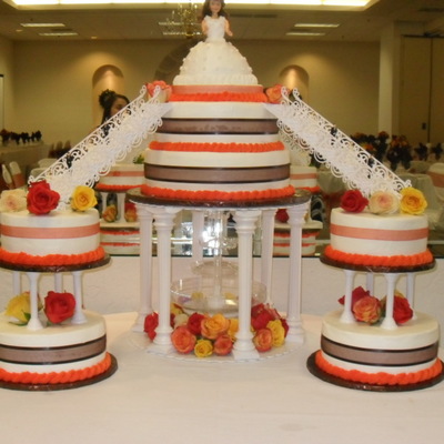 Quinceanera W/doll Cake