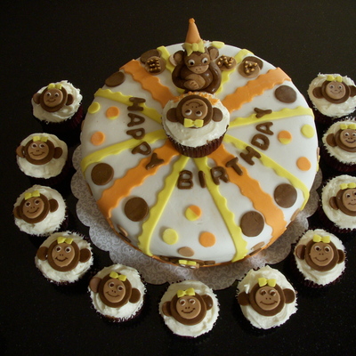 Monkey Birthday Cake