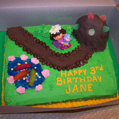 Dora Cake For 3 Yr Old