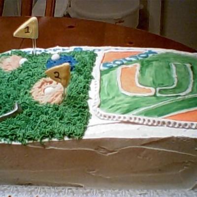 Football / Golf Birthday Cake