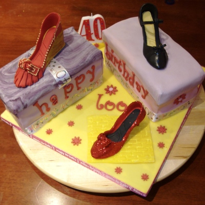 Shoe Box Birthday Cake