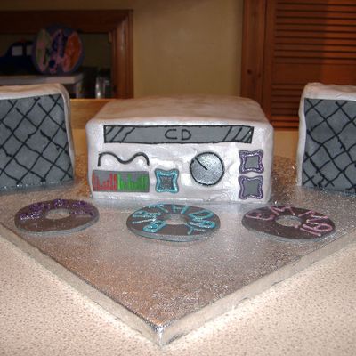 Cd Stereo Player Birthday Cake