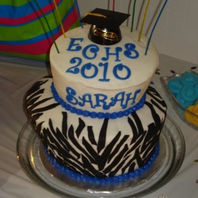 "topsy Turvy" Zebra Print Cake