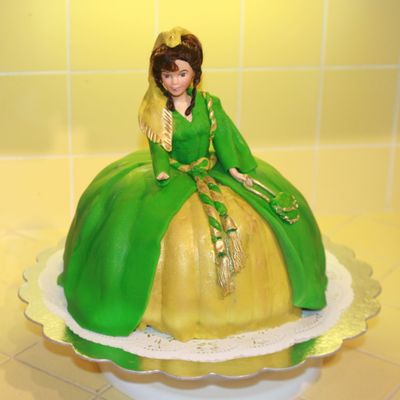 Scarlet O'hara Curtain Dress Cake