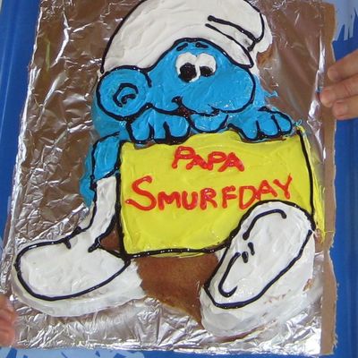 Papa Smurfday Cake
