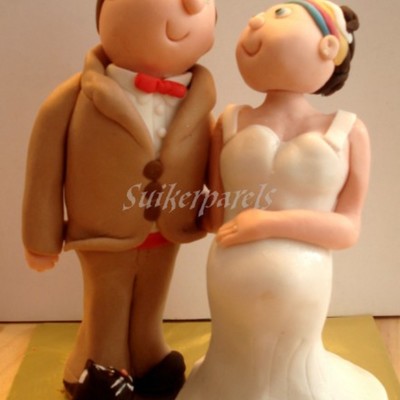 Bride And Groom With Their Cat