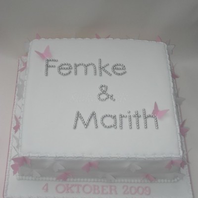 Baptism Cake For Two Little Girls.